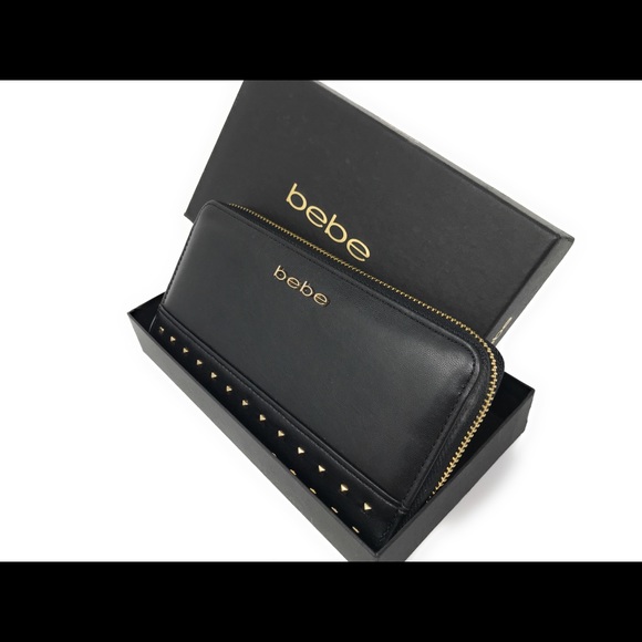 NWT Black Wallet Billfold Studded - Picture 2 of 7
